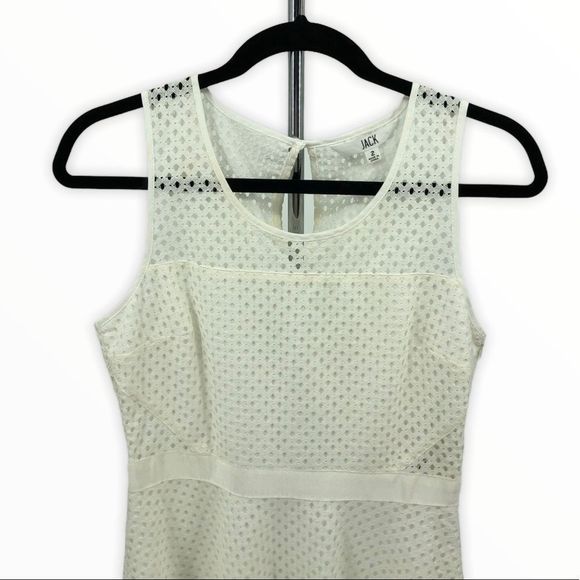 Jack BB Dakota Ziva Eyelet White Dress Sleeveless NWT size 2 - Picture 5 of 15